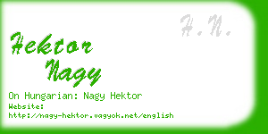hektor nagy business card